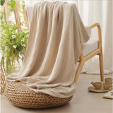 Cotton Muslin Blank 6 Layer Gauze Throw Blank Breathable Soft Absorbent Summer Blank for Bed Couch Travel All Season Use Lightweight