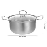 1Set Lightweight Stainless Steel Kitchen Pot Set Includes Frying Pan and Stock Pot In Australia - Darrahopens