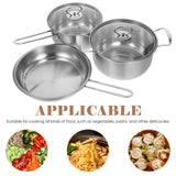 1Set Lightweight Stainless Steel Kitchen Pot Set Includes Frying Pan and Stock Pot In Australia - Darrahopens