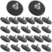 24 Pieces Rubber Coated Magnets 1.69 Inch 30 Lbs M6 Mounting Magnets Threaded Studs for Lighting