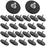 24 Pieces Rubber Coated Magnets 1.69 Inch 30 Lbs M6 Mounting Magnets Threaded Studs for Lighting