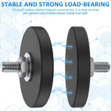 24 Pieces Rubber Coated Magnets 1.69 Inch 30 Lbs M6 Mounting Magnets Threaded Studs for Lighting
