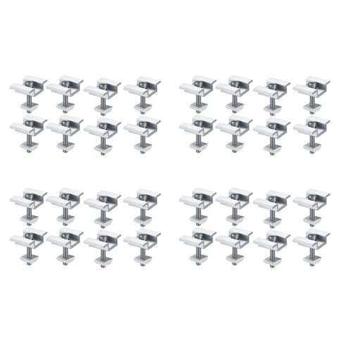 32Pack Solar Panel Mounting Brackets, Solar Panel End Clamps, Centre Clamps, for PV Solar Panel Solar Module 30mm,32 x solar panel clamp brackets,Silver In Australia - Darrahopens
