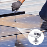 32Pack Solar Panel Mounting Brackets, Solar Panel End Clamps, Centre Clamps, for PV Solar Panel Solar Module 30mm,32 x solar panel clamp brackets,Silver