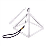 6inch Quartz Crystal Singing Bowl Sound Therapy Pyramid Yoga Meditation Transparent Bowl Percussion Instruments,Transparent In Australia - Darrahopens