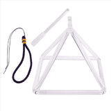 6inch Quartz Crystal Singing Bowl Sound Therapy Pyramid Yoga Meditation Transparent Bowl Percussion Instruments,Transparent