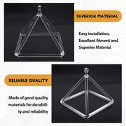 6inch Quartz Crystal Singing Bowl Sound Therapy Pyramid Yoga Meditation Transparent Bowl Percussion Instruments,Transparent In Australia - Darrahopens