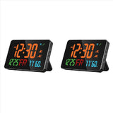 2X Digital Clock Alarm Clock WiFi Clock, Extra Large Letters, Temperature & Humidity, Calendar, Week,B,2x Alarm clock 2x power cord,Black In Australia - Darrahopens