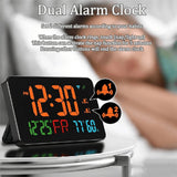 2X Digital Clock Alarm Clock WiFi Clock, Extra Large Letters, Temperature & Humidity, Calendar, Week,B,2x Alarm clock 2x power cord,Black In Australia - Darrahopens
