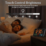 2X Digital Clock Alarm Clock WiFi Clock, Extra Large Letters, Temperature & Humidity, Calendar, Week,B,2x Alarm clock 2x power cord,Black In Australia - Darrahopens