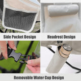 Portable Folding Recliner Outdoor Moon Chair with Pillow Outdoor Fishing Chair Moon Chair Recliner Outdoor Folding Chair,1 x Camping Chair,As Shown