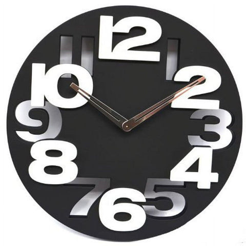 Modern Minimalist Black Wall Clock, Silent Non-Ticking, Hard Plastic, Contemporary Home Decor, 1 Piece In Australia - Darrahopens