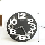 Modern Minimalist Black Wall Clock, Silent Non-Ticking, Hard Plastic, Contemporary Home Decor, 1 Piece