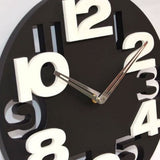 Modern Minimalist Black Wall Clock, Silent Non-Ticking, Hard Plastic, Contemporary Home Decor, 1 Piece