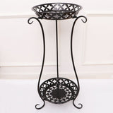 Wrought Iron Plant Pot Shelf with Vase Shape Design, Black, 800mm Height, Indoor and Outdoor Garden Decor Stand In Australia - Darrahopens