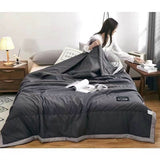 Cooling Comforters King Size, Grey Cooling Blanket for Hot Sleepers, Double-Sided Cool Tech King Comforter, Breathable Lightweight Duvet Insert, 78.74x90.55 In Australia - Darrahopens