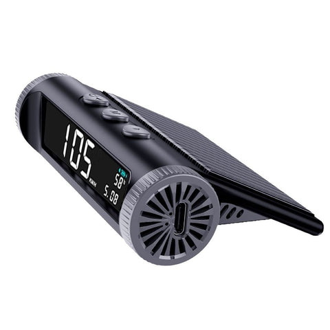 Car Wireless Headup Display Solar GPS Digital Speedometer with LCD Screen Overspeed Alarm KMH/MPH Time/Altitude/Temperature/Speed Display In Australia - Darrahopens