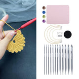 12Pcs Tunisian Crochet Hook with Cable 3.0mm-10mm Interchangeable Tunisian Knitting Needle for Beginner Knitting Crochet