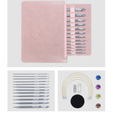 12Pcs Tunisian Crochet Hook with Cable 3.0mm-10mm Interchangeable Tunisian Knitting Needle for Beginner Knitting Crochet