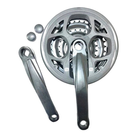 Durability Aluminum Alloys Crankset Chainring Square Hole Ergonomic Cranksets for Mountain Bike Enthusiasts and Outdoor