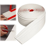 Flexible Wall Base Moulding Trim, Peel and Stick Rubber Baseboard Molding, 3.86 Inch x 16.4 Feet Self-Adhesive Vinyl Wall Base Cove Base (Creamy White)