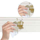 Flexible Wall Base Moulding Trim, Peel and Stick Rubber Baseboard Molding, 3.86 Inch x 16.4 Feet Self-Adhesive Vinyl Wall Base Cove Base (Creamy White)