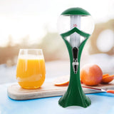 Large Green Plastic Beverage Dispenser with and Faucet, Party Drink Server for Outdoor Events