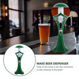 Large Green Plastic Beverage Dispenser with and Faucet, Party Drink Server for Outdoor Events