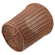 Imitation Rattan Wicker Waste Basket Plastic Garbage Bin for Home Office Bathroom in Brown In Australia - Darrahopens