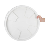 White Rolling Plant Stand with Wheels 360 Degree Rotating Flowerpot Base with Water Tray