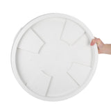White Rolling Plant Stand with Wheels 360 Degree Rotating Flowerpot Base with Water Tray