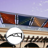 Sturdy Aluminum Awning Bracket in Black for Patio Door Canopy and Window Shade Support In Australia - Darrahopens