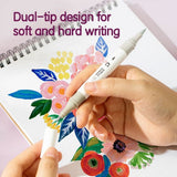 Deli Quick Drying Acrylic Paint Markers Paint Pens Set for Wood, Rock, Canvas, Pens,12 Colors