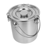 Stainless Steel Sealed Bucket Silver with Handle for Storage In Australia - Darrahopens
