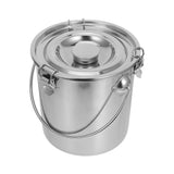 Stainless Steel Sealed Bucket Silver with Handle for Storage In Australia - Darrahopens