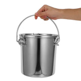 Stainless Steel Sealed Bucket Silver with Handle for Storage In Australia - Darrahopens