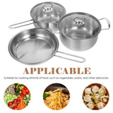 1Set Lightweight Stainless Steel Kitchen Pot Set Includes Frying Pan and Stock Pot In Australia - Darrahopens