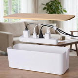 2 Pack Cable Management Box - Cord Organizer Box with Wooden Lid for Tv Wires, Power Strips, Router, Usb Hub & under Desk Power: Baby & Pet Proof Cord Management, Cord Hider