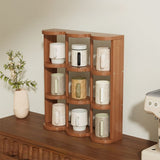 Coffee Tea Mug Storage Shelf, Wall Mounted Coffee Tea Cup Holders, Tea Cup and Saucer Display Rack, Rustics Brown Wooden Display Shelves, Desktop Storage Rack Multi Layer Cup Rack