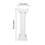 Sturdy Plastic Roman Pillar Vase White for Wedding Decoration