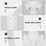 Sturdy Plastic Roman Pillar Vase White for Wedding Decoration