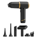 Handheld Vacuum Cleaner 15000PA Car Vacuum, 6 in 1 Portable Cordless Vacuum Cleaner Set, Hair Dryer and Vacuum Cleaner Combo USB Rechargeable. 2 Pack,Black In Australia - Darrahopens