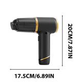 Handheld Vacuum Cleaner 15000PA Car Vacuum, 6 in 1 Portable Cordless Vacuum Cleaner Set, Hair Dryer and Vacuum Cleaner Combo USB Rechargeable. 2 Pack,Black In Australia - Darrahopens