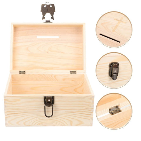 Deposit Box Donation Box Khaki 1Pcs