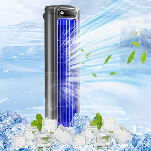 2024 New Constant Wind Tower Fan Vaneless Kitchen Irrigation Fan Turbine High Wind Silent Office Desktop Fan 2000mA