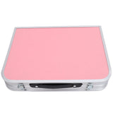 Portable Folding Table with Aluminum Alloy Frame, Sturdy Bed Desk for Outdoor and Indoor Use