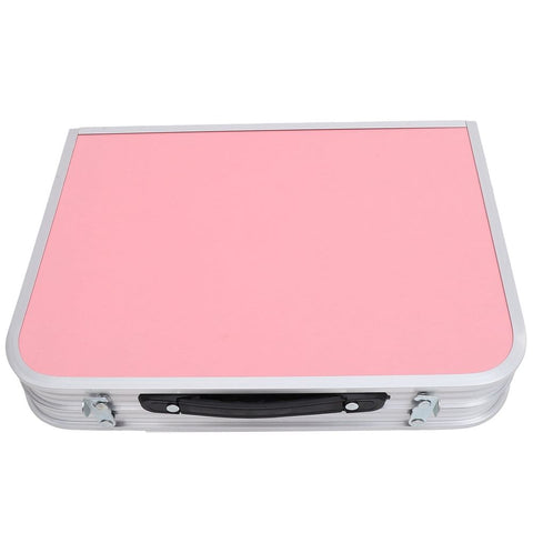 Portable Folding Table with Aluminum Alloy Frame, Sturdy Bed Desk for Outdoor and Indoor Use