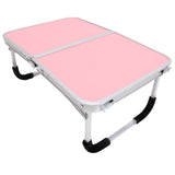 Portable Folding Table with Aluminum Alloy Frame, Sturdy Bed Desk for Outdoor and Indoor Use
