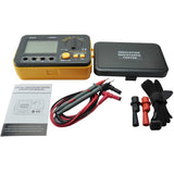 Manual Digital Insulation Resistance Tester with 10A Test Leads Large LCD Display