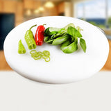 Kitchen Use White Plastic Chopping Board with Handle Design for Hanging and Non Slip Grain Surface